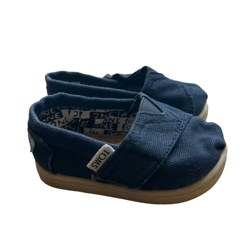 Toms T3 Navy Blue Toddler Shoes